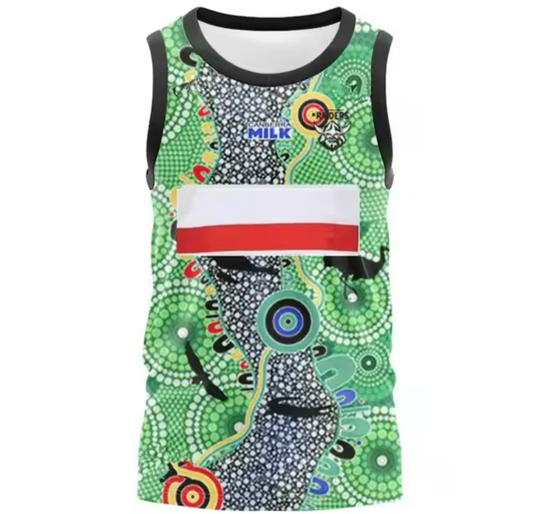 2024 Canberra Raiders Indigenous Adults Singlet Top Quality