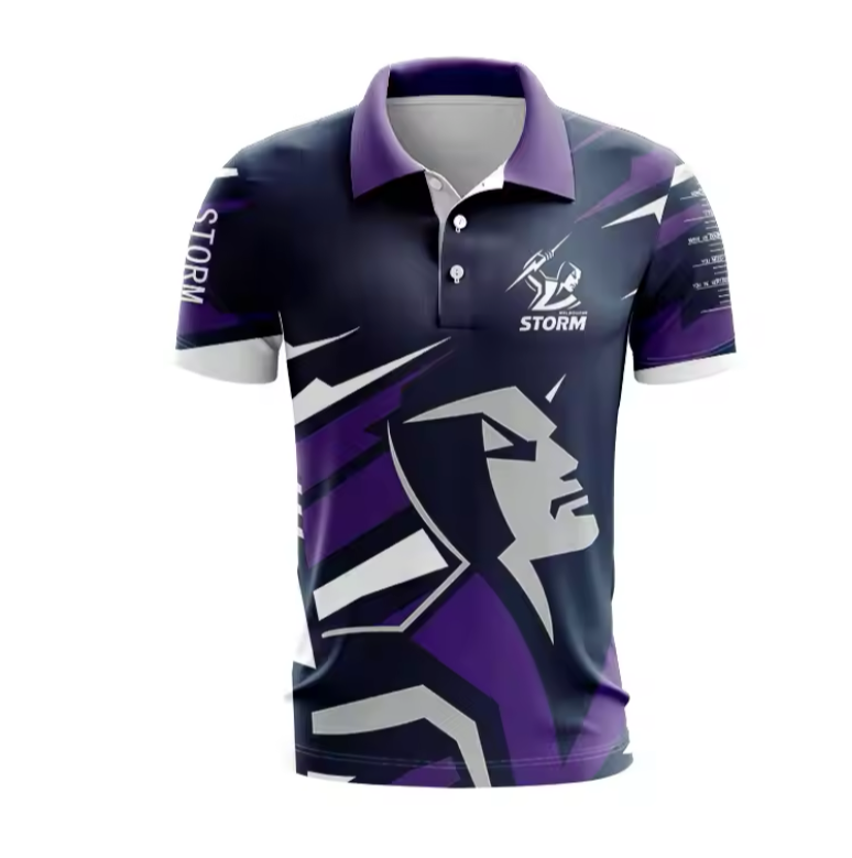 2024 Melbourne Storm Fishing Polo Shirt Adults Top Quality